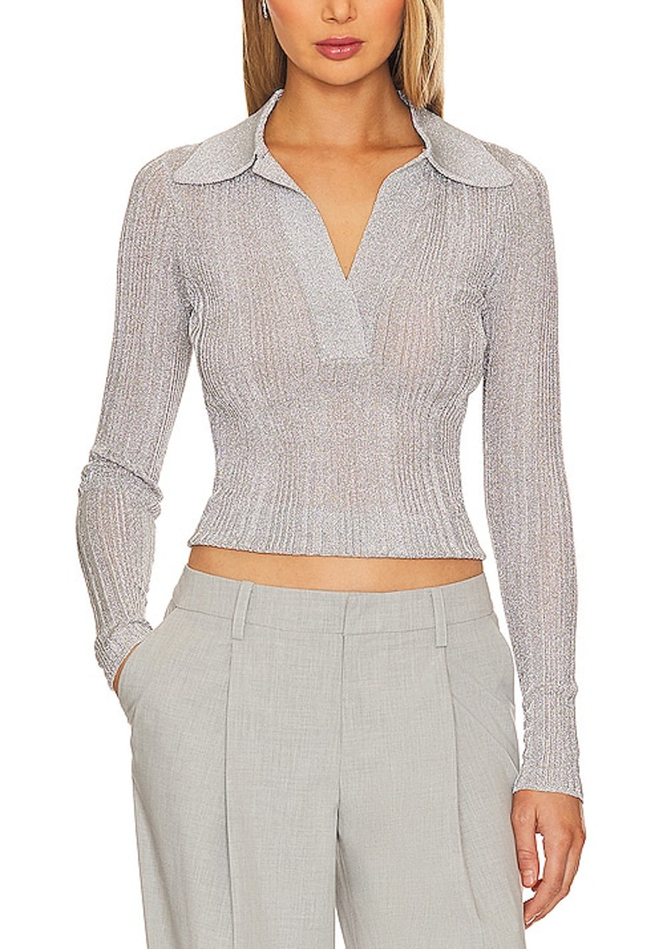 A.L.C. Shimmer Mercury Elsa Top Size XS